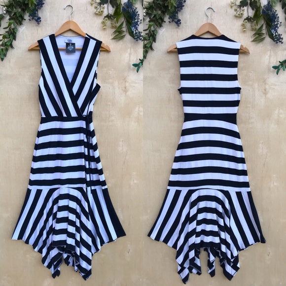 Bailey 44 Alexandria Striped Tie Waist Midi Dress - Picture 7 of 8